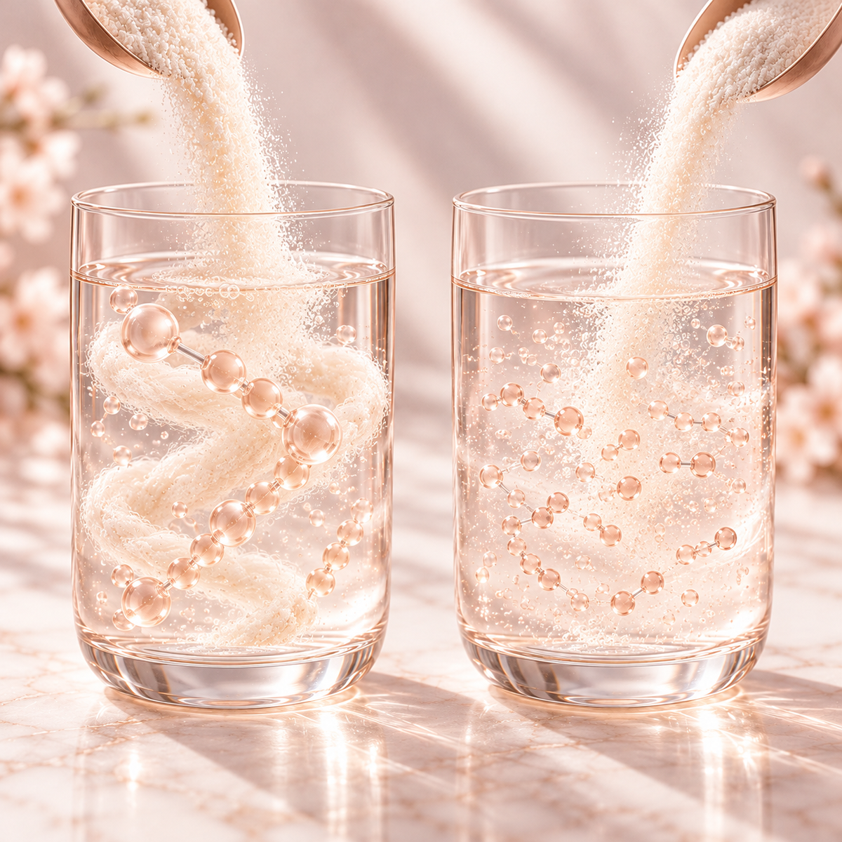 Collagen vs Collagen Peptides: What Is the Difference?, square conceptual editorial cover image