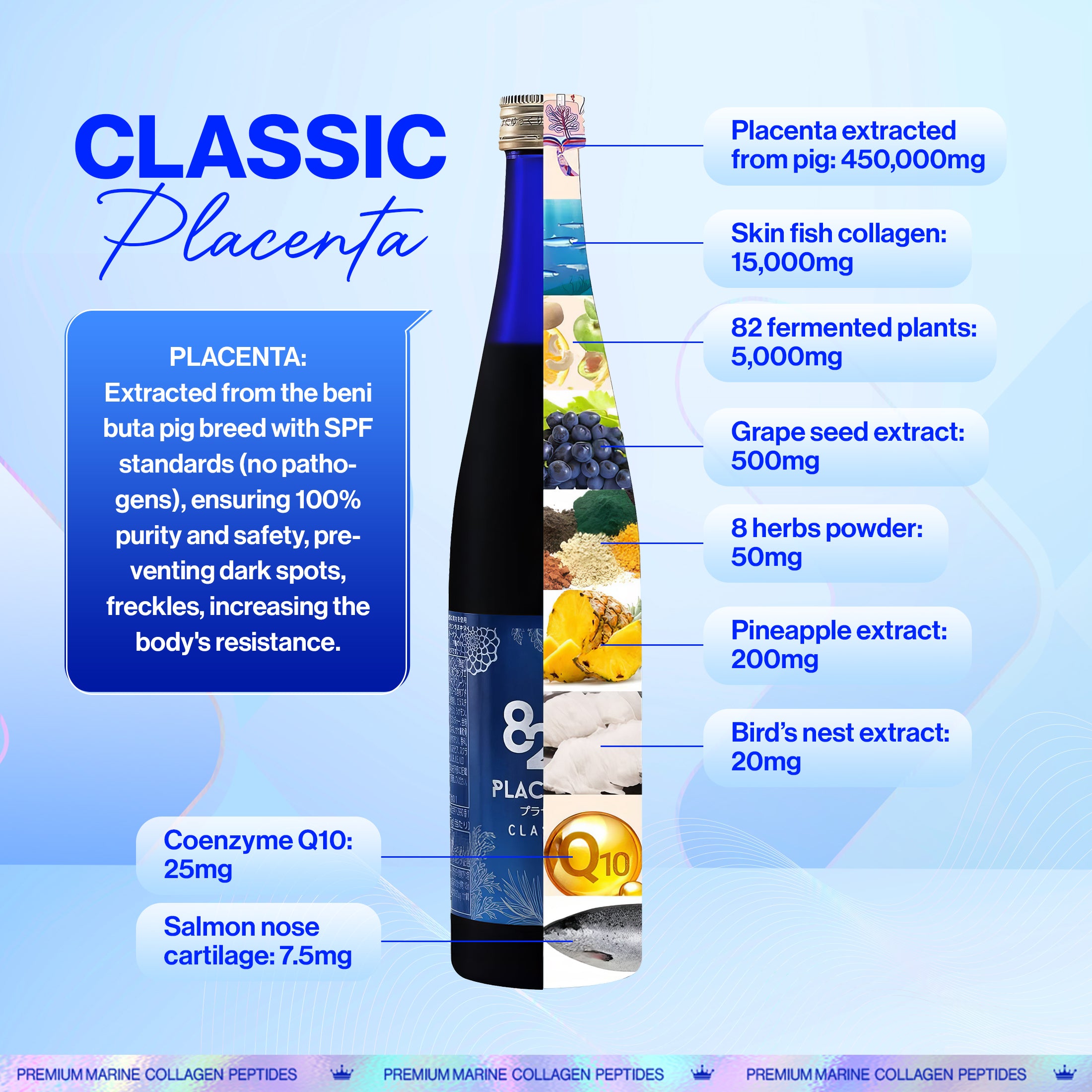 82X Placenta Classic - Beauty drink extract from pig placenta