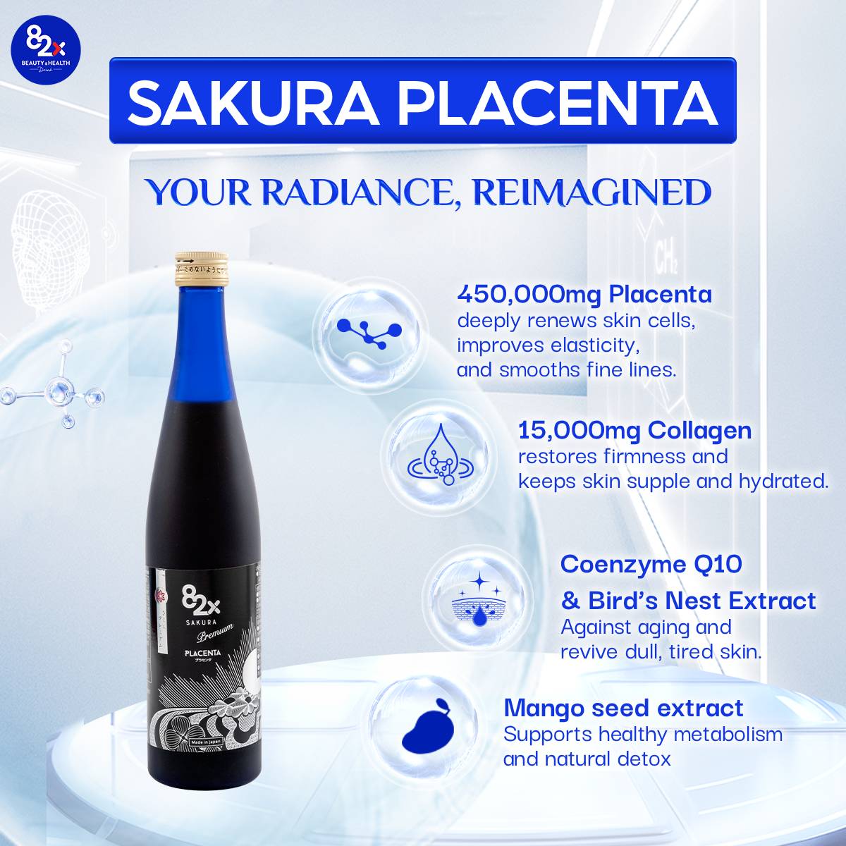 82X Sakura Placenta Premium - The best beauty and healthy drink